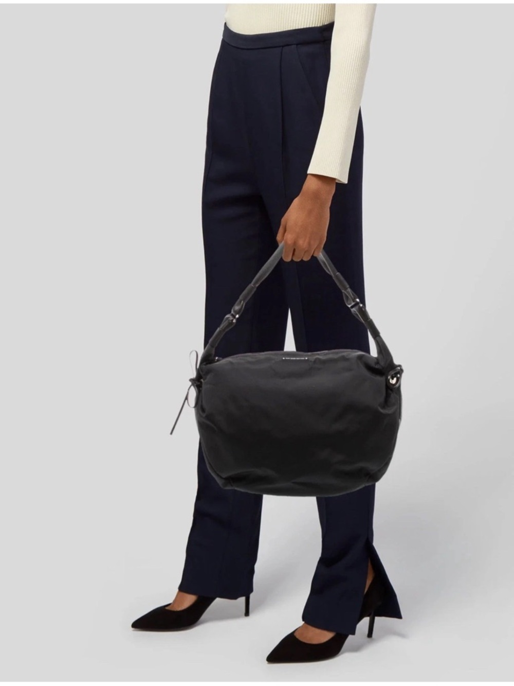 Kate Spade | Shoulder Baguette Bag Black Nylon Leather Small Purse